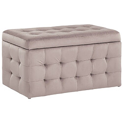 Beliani Coffre de rangement chesterfield rose MICHIGAN