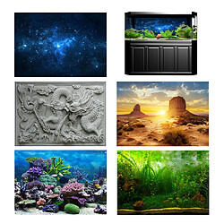 Fond d'Aquarium Vivid, Adhésif Affiche Fish Tank Wall Decor Autocollant Dragon S