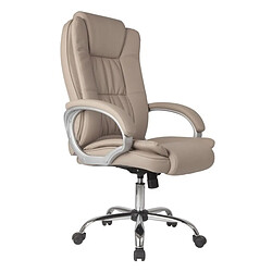 Vs Venta-Stock Fauteuil de bureau KAREN taupe. Hauteur d'assise :48-58 cm.