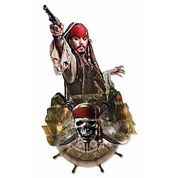 Star Cutouts Blason mural en carton Captain Jack Sparrow Le pirate des caraïbes 100 cm 