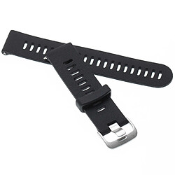 vhbw bracelet compatible avec Garmin Forerunner 245, 245 Music montre connectée - 11 + 8,5cm rainuré silicone noir 