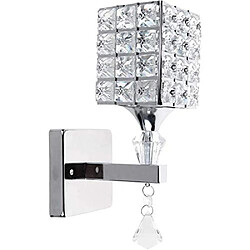 Stoex 2x Applique murale style moderne pendentif en cristal Porte-lumière avec Power Pull commutateur Lampes Murales en Cristal E14 Socket O pas cher