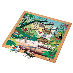 Educo Puzzle en Bois -Foret tropicale (49 pieces) - jeu Montessori 