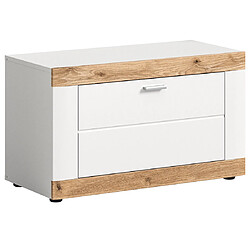 Bestmobilier Coventry - meuble à chaussures - blanc et bois - 80x47 cm Coventry - meuble à chaussures - blanc et bois - 80x47 cm - Bois / Blanc