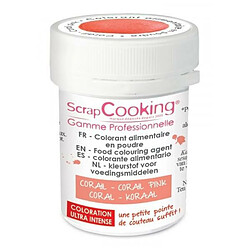 Scrapcooking Colorant alimentaire en poudre corail 5 g 