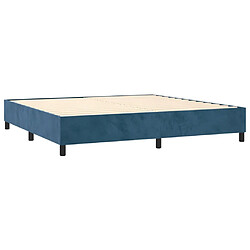 Acheter vidaXL Sommier à lattes de lit matelas et LED Bleu foncé 200x200 cm