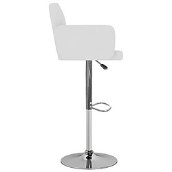 Avis vidaXL Tabourets de bar lot de 2 blanc similicuir