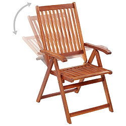 Acheter Maison Chic Lot de 3 Chaises pliables de jardin - Fauteuil d'extérieur Bois d'acacia solide -MN50194