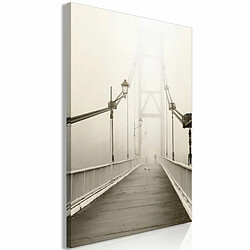 Paris Prix Tableau Imprimé Bridge in the Fog 40 x 60 cm 