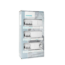 Siemens - Tableau électrique pré-équipé 3 rangées 39 modules 10 disjoncteurs 3 interrupteurs différentiels + prise 2P + T 