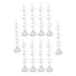 Pendentif Cristal De Noël 10pcs Diamant Charme Pendentif Effacer Arbre De Noël Guirlande Accessoires De Bricolage Décorations