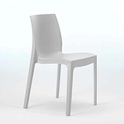 Avis 22 Chaises Rome Grand Soleil en polypropylène empilables pour bar et café, Couleur: Gris