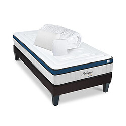 HYPSOM Pack Montesquieu Pack Prêt à dormir MONTESQUIEU 90x200 cm | Matelas Ressorts ensachés + Sommier + Accessoires