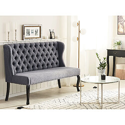 Avis Beliani Canapé banquette 2 places en tissu gris foncé TORSBY