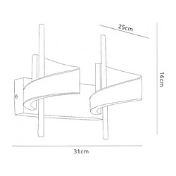 Luminaire Center Applique LED intégré Tsunami Sable blanc 16 Cm