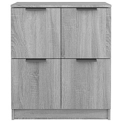 Acheter Maison Chic Ensemble de 2 Buffets,commode,console pour rangement Sonoma gris 60x30x70 cm Bois d'ingénierie -MN64042