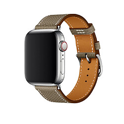 Wewoo Pour Apple Watch 3/2/1 Generation Cross Band en cuir universel de 38 mm Gris 