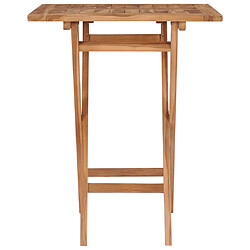 Avis vidaXL Table pliable de jardin 60x60x75 cm Bois de teck solide