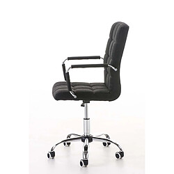 Avis Decoshop26 Chaise de bureau mécanisme d'inclinaison hauteur réglable en tissu noir et métal chromé 10_0002482