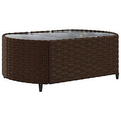 Acheter vidaXL Salon de jardin avec coussins 9 pcs marron résine tressée