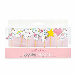 Scrapcooking 8 bougies licorne