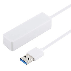 Wewoo Lecteur de cartes TF / SD 2 en 1 + 3 x Convertisseur de ports USB 3.0 vers USB 3.0, Longueur du câble: 26 cm (Blanc)