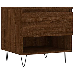 Maison Chic Table basse,Table Console Table d'appoint, Table pour salon chêne marron 50x46x50 cm bois d'ingénierie -MN95677