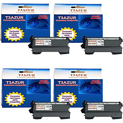 T3Azur TN2010 - Lot de 4 Toner Laser Brother compatible DCP-7055 / DCP-7055W / DCP 7055 / DCP 7055W 