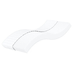 vidaXL Matelas en mousse blanc 90x190 cm dureté H2 H3 