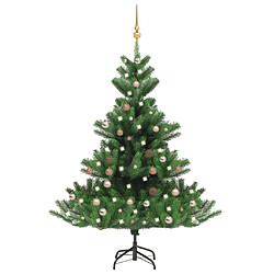 vidaXL Sapin de Noël artificiel Nordmann avec LED et boules Vert 120cm 