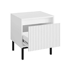 Bestmobilier Girona - table de chevet - blanc - 45 cm pas cher