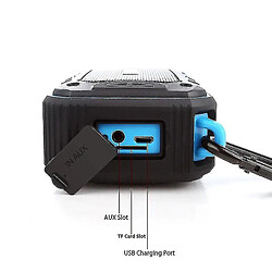 Universal YYH-Blue portable imperméable Bluetooth haut-haut-parleur USB Support AUX TF Radio Subwoofer