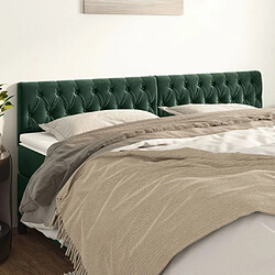 vidaXL Têtes de lit 2 pcs Vert foncé 100x7x78/88 cm Velours 