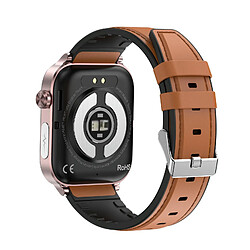 Acheter Yonis Montre Connectée Écran Couleur Cuir Bluetooth ECG