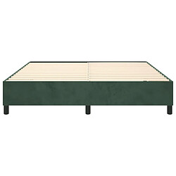 Acheter vidaXL Cadre de lit sans matelas vert foncé 180x200 cm velours