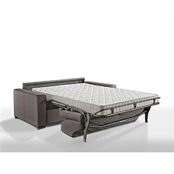 Inside 75 Canapé convertible 3 places EXCELLENCE 140 cm sommier lattes matelas MEMORY 18 cm inclus tweed chocolat