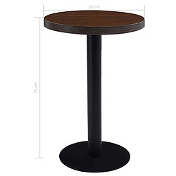 Acheter vidaXL Table de bistro Marron foncé 50 cm MDF