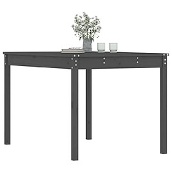 Avis vidaXL Table de jardin gris 121x82,5x76 cm bois massif de pin