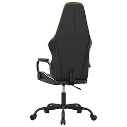 Maison Chic Chaise de jeu, Chaise gaming, Fauteuil gamer d'ordinateur,Chaise de Bureau Noir et doré Similicuir -GKD88859 pas cher