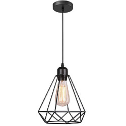 STOEX Suspension Luminaire Vintage E27 Lustre Plafonniers Style Rétro Lampe Ind STOEX Suspension Luminaire Vintage E27 Lustre Plafonniers Style Rétro Lampe Industrielle Forme de Cage Métal Lampe Plafond pour Salon Chambre Cuisine Restaurant, 20CM