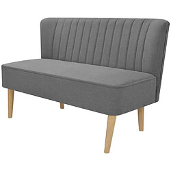 vidaXL Canapé 117 x 55,5 x 77 cm Tissu Gris clair