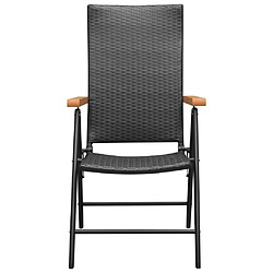 Avis Maison Chic Lot de 4 Chaises de jardin,Fauteuil d'extérieur Résine tressée Noir -MN35959