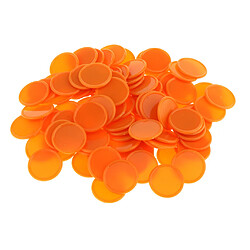 25MM barillet en plastique Coin Chip Money 100 barils un baril Concave Edge Orange jetons de bingo