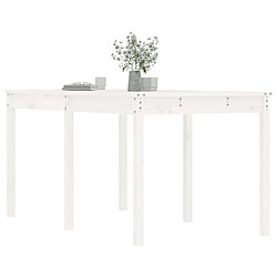 Avis vidaXL Table de jardin blanc 159,5x82,5x76 cm bois massif de pin