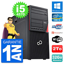 PC Tour Fujitsu Esprimo P720 Intel i5-4570 RAM 32Go Disque 2To Windows 10 Wifi - Occasion