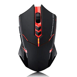 E-Thinker Souris Sans fil -Gamer Professionnel 7 boutons Réglable 2.4G - Jeux de Souris Gaming Bluetooth 2000 DPI Rouge