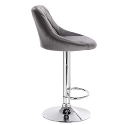 Avis Helloshop26 Tabouret de bar en velours lot de 2 pièces gris foncé 19_0000395