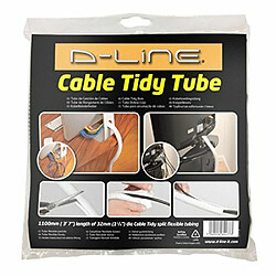 D-Line Tube range-câbles et prises Blanc Taille M