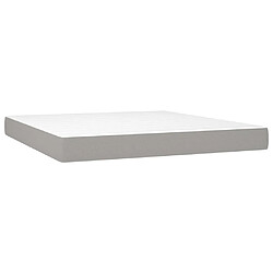 Acheter vidaXL Sommier à lattes de lit avec matelas Gris clair 160x200cm Tissu