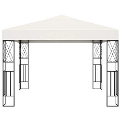 Acheter Maison Chic Tonnelle | Pergola avec guirlande lumineuse à LED 3x3 m Crème Tissu -GKD16716